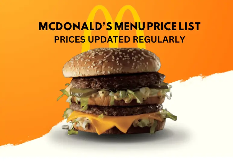 McDonald's Price List 